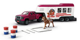 #42705 1/20 Lakeside Dually Pickup with Gooseneck Horse Trailer & Accessories