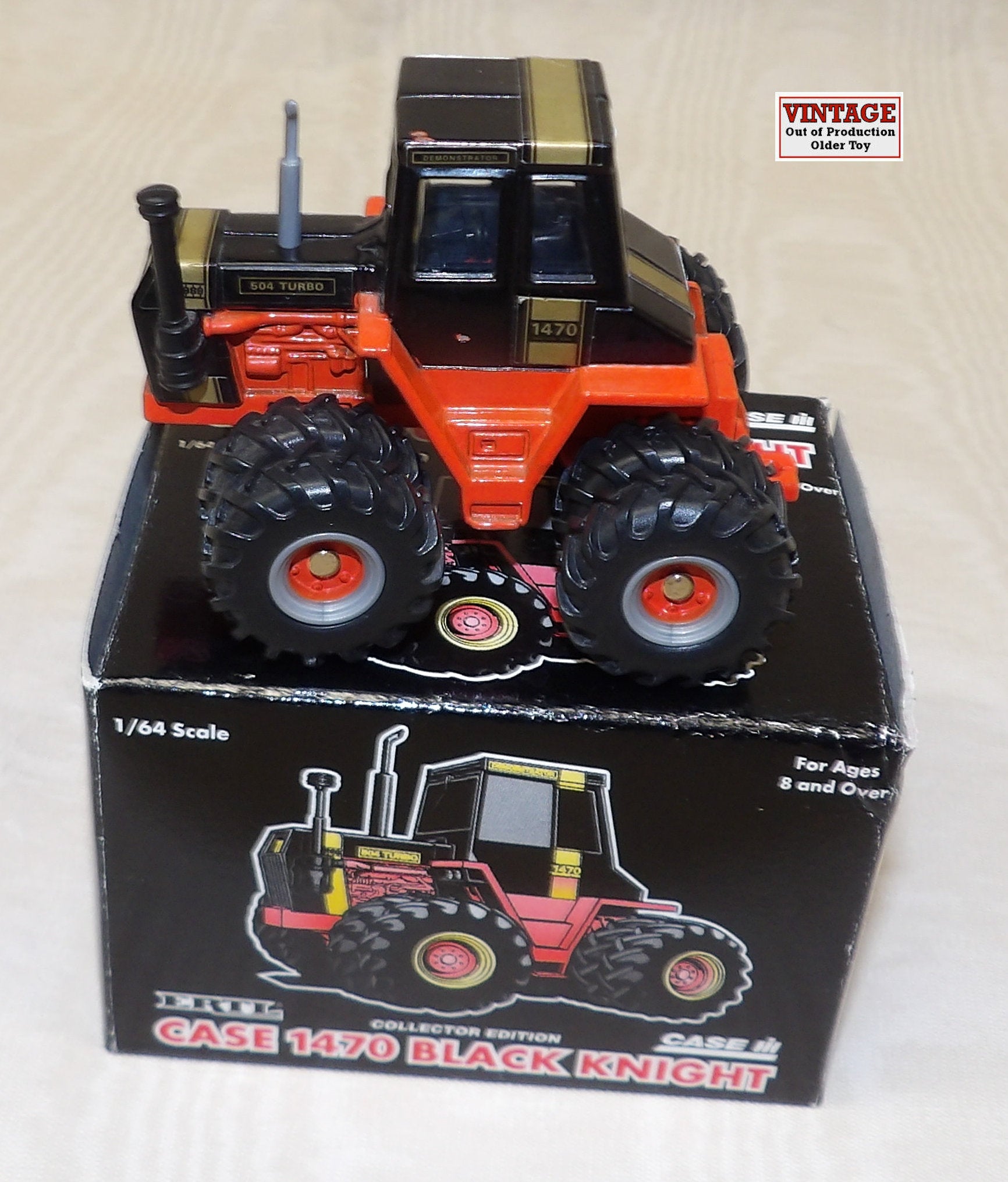 #4368EA 1/64 Case 1470 Black Knight 4WD Tractor with Duals, Collector Edition