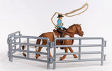 #42577 1/20 Cowgirl Team Roping Fun Playset