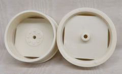 #07-033AC 1/16 Cream Plastic Rear Slotted Dual Rim - pair