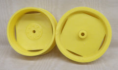 #07-033YL 1/16 Yellow Plastic Rear Slotted Dual Rim - pair