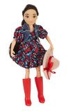 #B-FS-10651 1/12 Nora & Boots, Western Rider & Bay Pony Playset