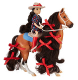 #B-FS-10651 1/12 Nora & Boots, Western Rider & Bay Pony Playset