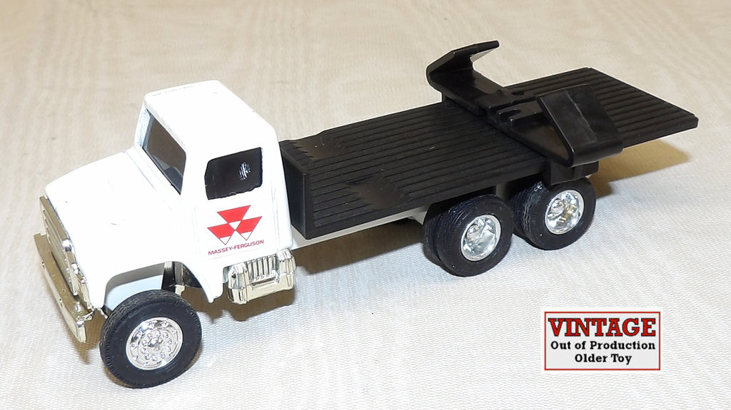#1098EO 1/64 Massey Ferguson Dealer International Flatbed Truck - No Box, AS IS