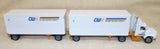 #117-600 1/53 CWX Con-Way Western Express Ford with Dual Pup Trailers, Pre-Owned