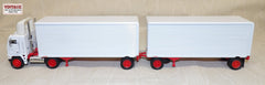 #117-602 1/53 Freightliner Day Cab with Dual Fruehauf Pup Trailers, Pre-Owned