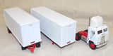 #117-602 1/53 Freightliner Day Cab with Dual Fruehauf Pup Trailers, Pre-Owned