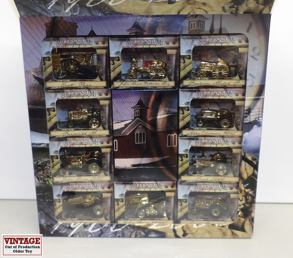 #12031G 1/64 Millennium Farm Classics 10-pc Tractor Set, Gold Plated Version