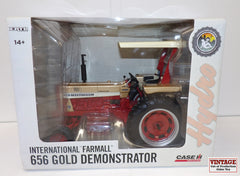 #16201A 1/16 International 656 Gold Demonstrator Tractor with ROPS & Canopy, 2011 National Farm Toy Museum 25th Anniversary Edition