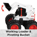 #16507 Monster Treads Bobcat Skid Steer Truck & Trailer Set