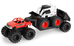 #16507 Monster Treads Bobcat Skid Steer Truck & Trailer Set