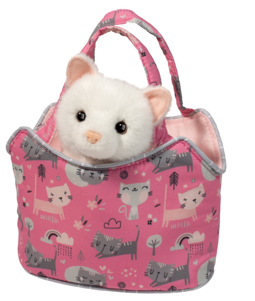 #2219D Purr-fect Pals Sassy Sak with White Cat Plush