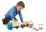 #2757 Wooden Dump Truck & Loader Set