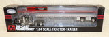 #30468 1/64 Black Peterbilt 379 with 36" Sleeper and Wilson Roadbrute Spread-Axle Flatbed Trailer