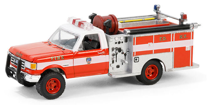 #30502 1/64 FDNY 1987 Ford F-350 Mini Pumper Fire Truck