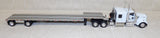 #30846 1/64 White Kenworth W900 with Transcraft Drop Deck Spread Axle Trailer