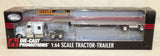#30846 1/64 White Kenworth W900 with Transcraft Drop Deck Spread Axle Trailer