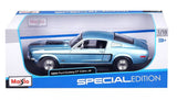 #31167MTBL 1/18 Metallic Blue 1968 Ford Mustang GT Cobra Jet