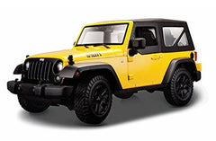 #31676YL 1/18 Yellow 2014 Jeep Wrangler Willys