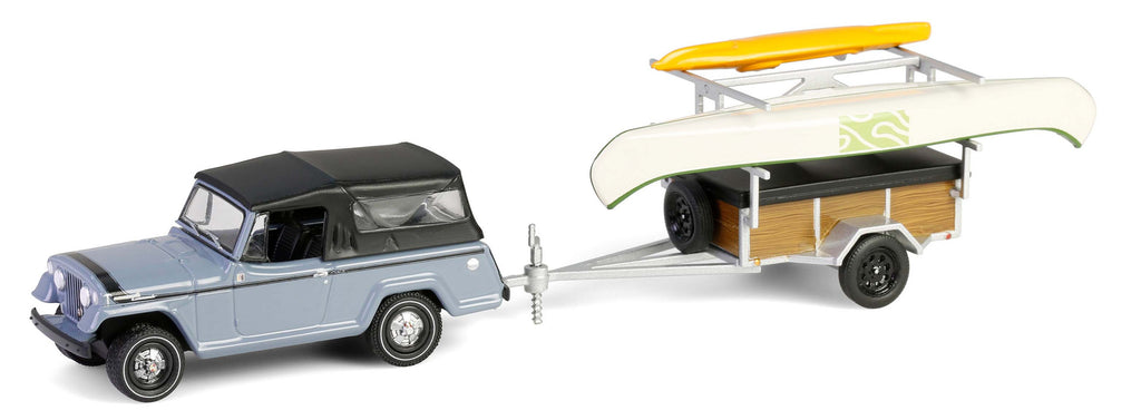 #32320-B 1/64 1968 Jeep Jeepster Commando SC-1 with Canoe & Kayak Trailer