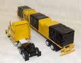 #32883 1/64 Transteel Carriers Peterbilt 379 Conventional & Flatbed Trailer with Tarp Load