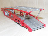#36561 1/64 Red Miller Industries Freightliner Classic XL with Miller Auto Carrier Trailer