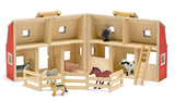 #3700MD Fold & Go Wooden Barn with Animals