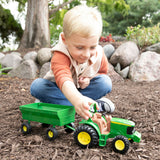 #37163 1/16 John Deere Utility Tractor & Flare Box Wagon Set