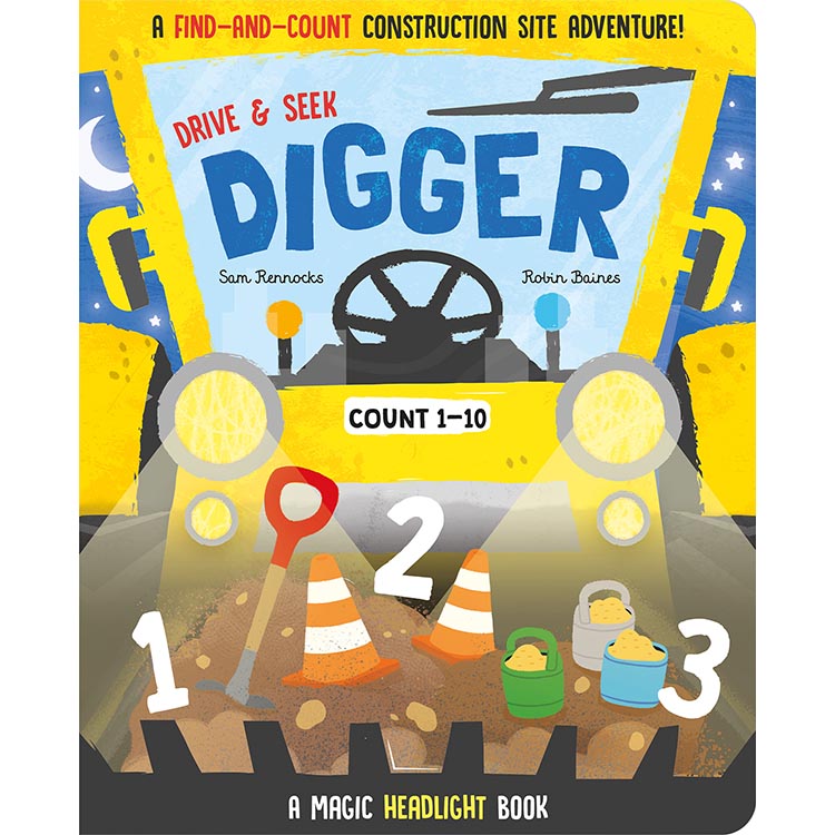 #391362 Drive & Seek Digger Magic Headlight Book