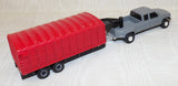 #4337 1/64 Gray GMC Dually Extended Cab Pickup with Red Gooseneck Grain Trailer - No Package, AS IS