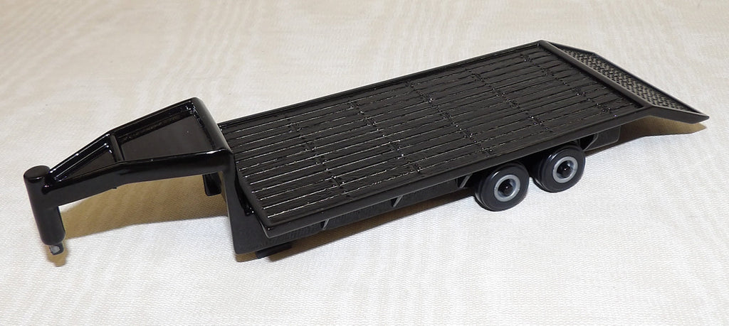 #456512 1/64 Black Gooseneck Flatbed Trailer - No Package