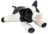 #4593D Ollie Black & White Pig Plush