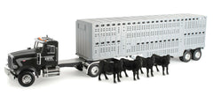 #47600 1/16 Peterbilt Model 367 Semi with Livestock Trailer & Cattle