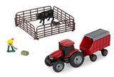 #47701 1/64 Case-IH 10-pc Farm Set with Red Tractor & Accessories