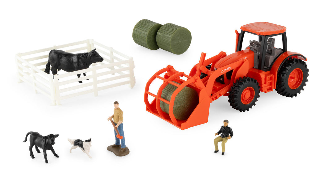 #47708 1/32 Kubota 15-pc Farm Play Set with Tractor