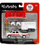 #47738 1/64 Kubota 10-pc Farm Set with Pickup