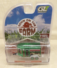 #48110-FG 1/64 Horse Trailer with Custom Horse Wrap - Green Machines Chase Version