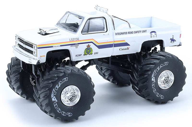 #49170-D 1/64 Royal Mounted Canadian Police 1986 Chevrolet Silverado Monster Truck