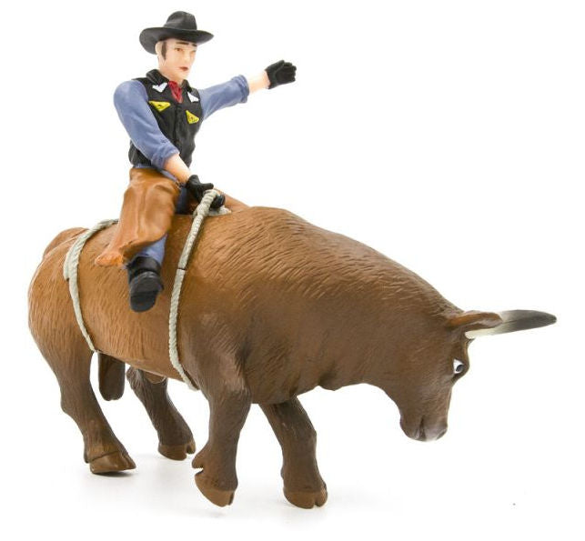 #500248 Brown Bucking Bull & Rider Set