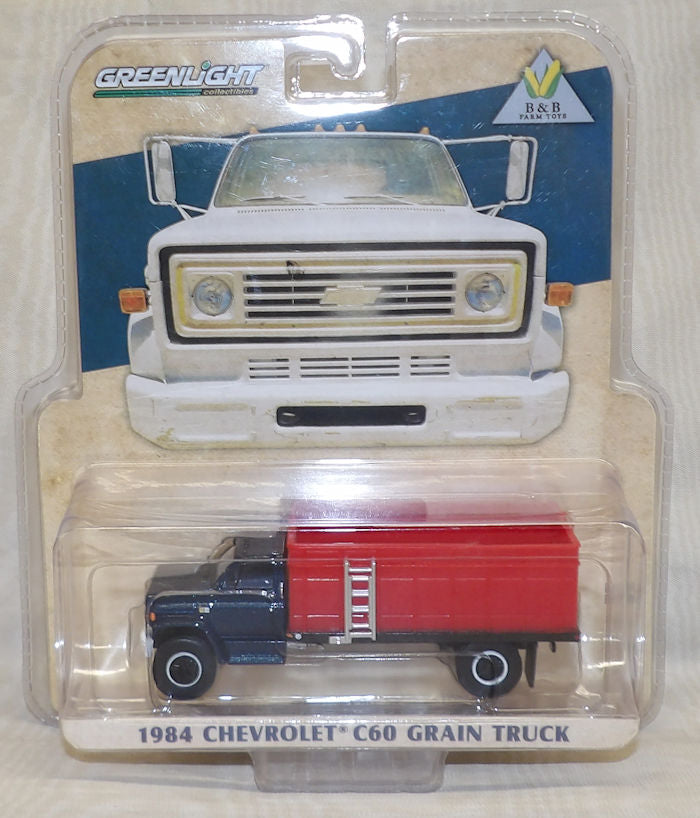 #51310-A 1/64 Blue & Red 1985 Chevrolet C60 Grain Truck