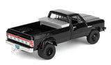 #51663-A 1/64 Black 1993 Dodge Ram W-350 Dually Pickup with Toolbox & Black Gooseneck Flatbed Trailer