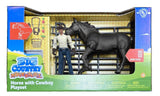 #525BC 1/20 Big Country Adventure Horse with Cowboy 20-pc Playset