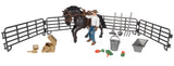 #525BC 1/20 Big Country Adventure Horse with Cowboy 20-pc Playset