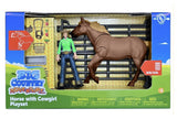 #526BC 1/20 Big Country Adventure Horse with Cowgirl 19-pc Playset