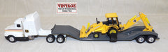 #5574EO 1/64 John Deere Construction Hauling Set with JD Backhoe - No Package, AS IS