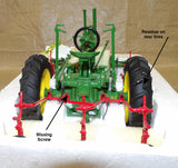 #5633CO 1/16 John Deere Model A Tractor with 290 Series Cultivator, Precision Classics #2 - Repaired, AS IS