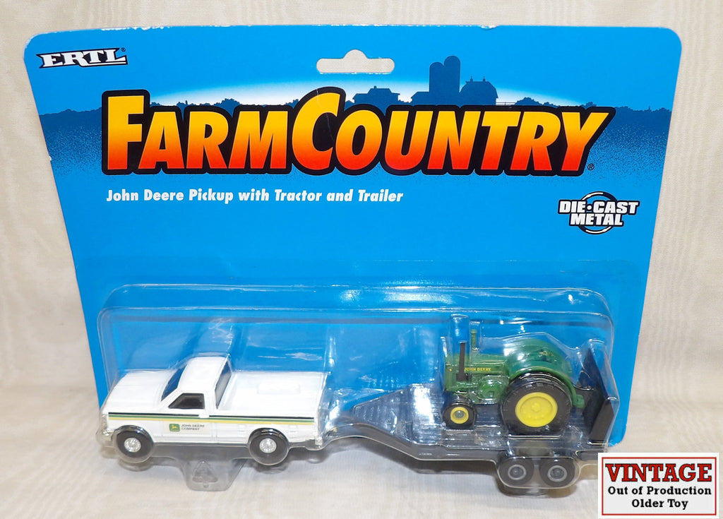 #5924 1/64 John Deere Pickup with Model D Tractor and Trailer