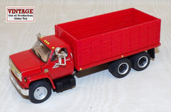 #60-0887 1/64 All Red 1970 Chevy C65 Tandem Axle Grain Truck