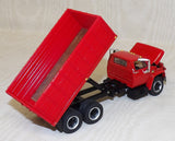 #60-0887 1/64 All Red 1970 Chevy C65 Tandem Axle Grain Truck