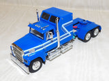 #60-1769 1/64 Blue & White Ford LTL 9000 with 60" Aerodyne Sleeper & Wilson PSAL Stockmaster Spread-Axle Livestock Trailer